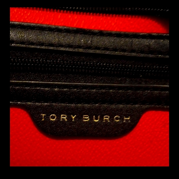 Tory Burch Crossbody Or Shoulder Tote, Striped in Black and White (EUC) - Picture 8 of 16